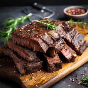 Beef Ribs, Beef Short Ribs on a Cutting board after being cooked. Buy now.